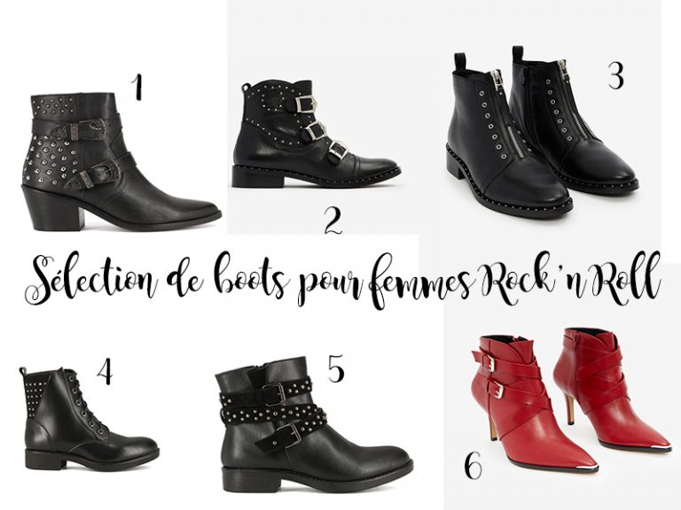 Sélection de boots pour femme pour un look Rock'n Roll Maman