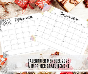 Lire la suite à propos de l’article Calendrier mensuel 2026 à imprimer gratuitement