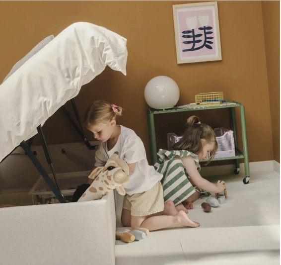 Lit coffre 90x190 dans une chambre d'enfant Comment bien choisir la literie pour une chambre d’enfant ou d’adolescent ? - lit coffre Tediber